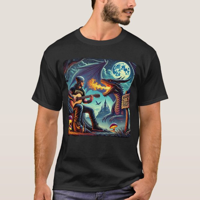 Camiseta Sesión de improvisación de dragones de fantasía -  (Anverso)