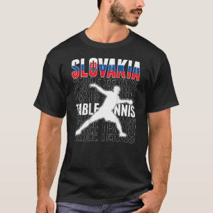 Camiseta Sesiones de equipo eslovaco de ping pong