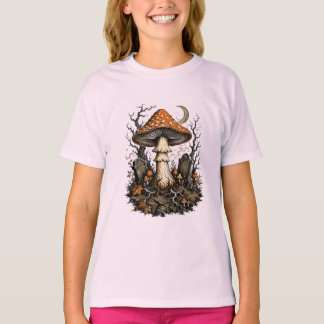 Camiseta Seta embrujada de Halloween vintage gótico bosque