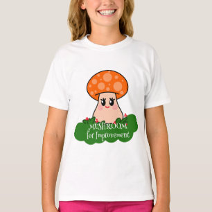Camiseta Seta para Mejora Linda Kawaii Hongo Divertido