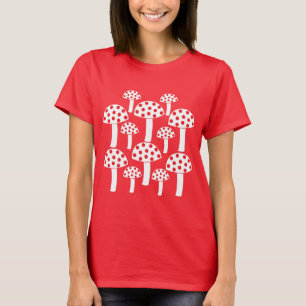 Camiseta Seta Roja Seta Blanca Champiñón