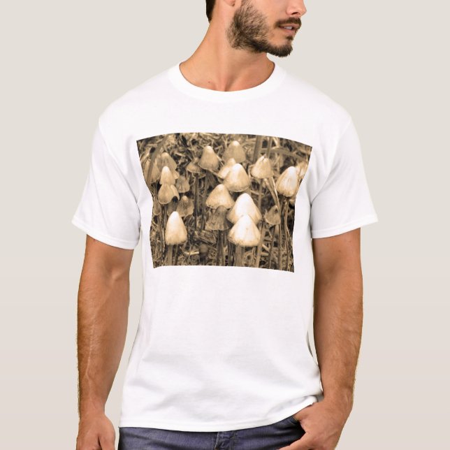 Camiseta Setas en sepia (Anverso)
