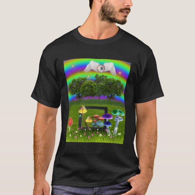 Camiseta Setas Estéticas Dreamcore Ojo Con Alas Raras (Anverso)