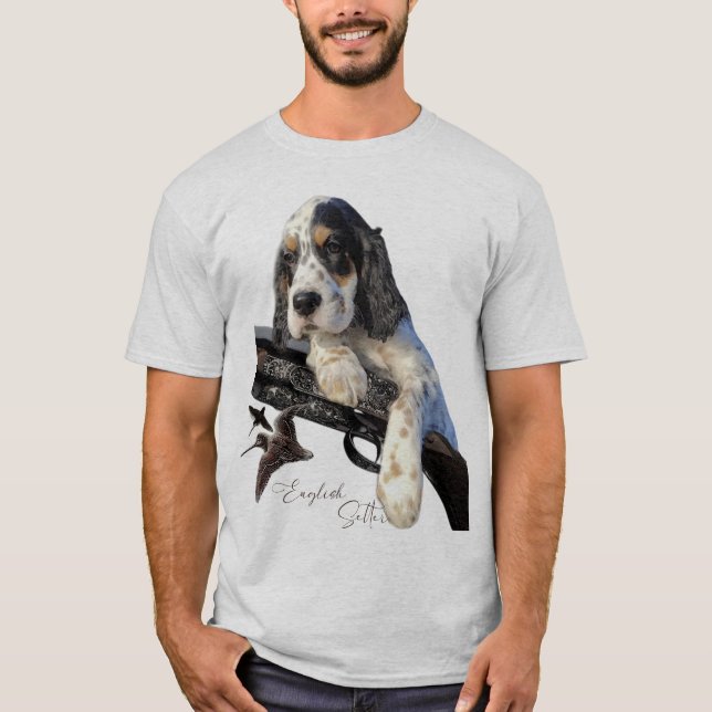 Camiseta Setter inglés, adorable perrito T-Shirt (Anverso)