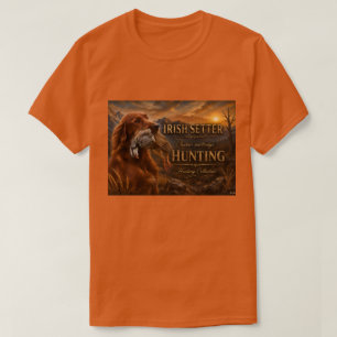 Camiseta Setter Irlandés con Perdiz Chukar ,Arte
