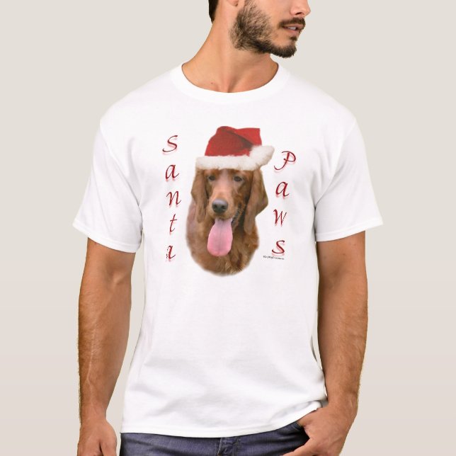 Camiseta Setter Santa Paws de Irlanda (Anverso)