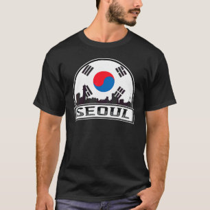 Camiseta Seúl Corea del Sur Estética Bandera coreana Capita