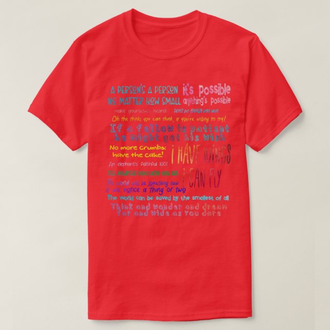 Camiseta Seussical Quotes Set  (Diseño del anverso)