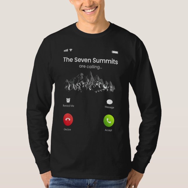 Camiseta Seven Highest Summits Are Calling Funny Climbing H (Anverso)
