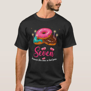 Camiseta Seven is So Sweet 7th Donut Chica Birthday Decorat