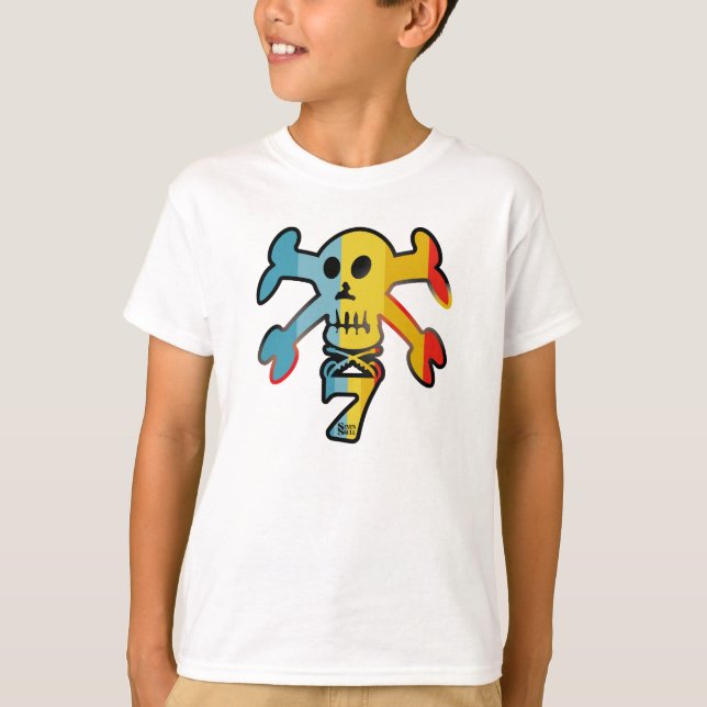 CAMISETA SEVEN SKULL BY MASANSER PIXELAT (Anverso)