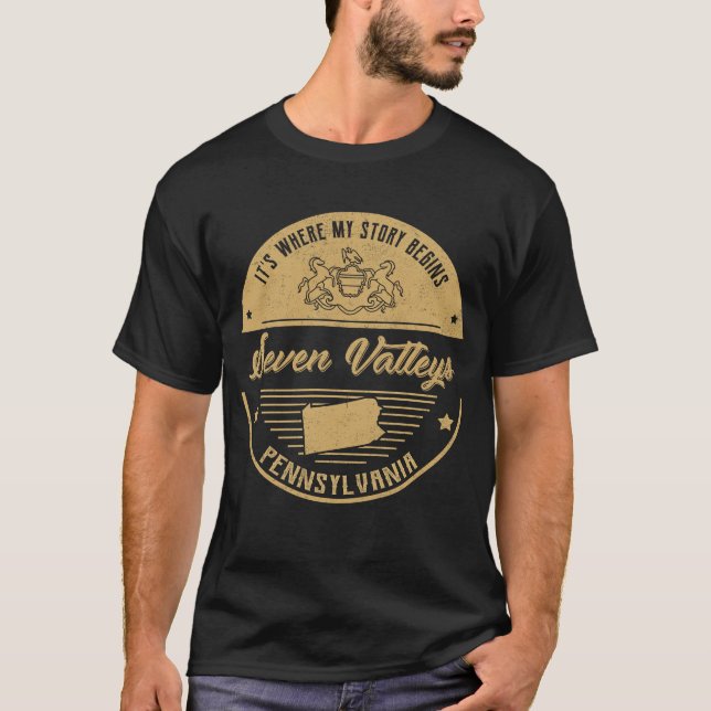 Camiseta Seven Valleys Pennsylvania It's Where my story rug (Anverso)