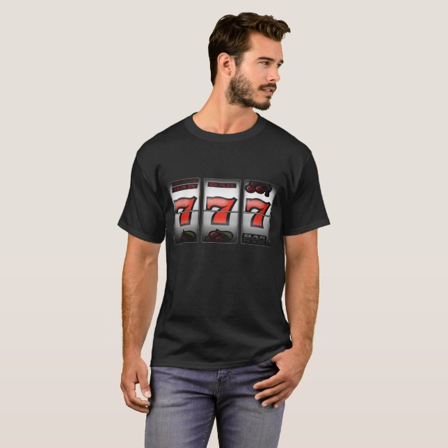 Camiseta Sevens triple afortunado en la máquina tragaperras (Anverso completo)