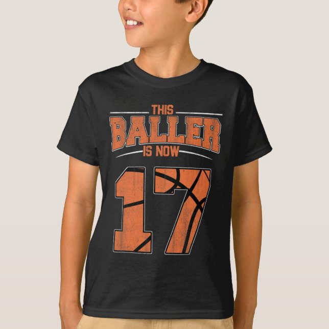 Camiseta Sevente, feliz cumpleaños de niños de baloncesto d (Anverso)