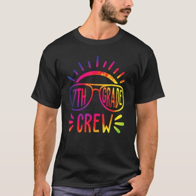 Camiseta Seventh Grade Crew Tie Dye 7th Grade Back To Schoo (Anverso)