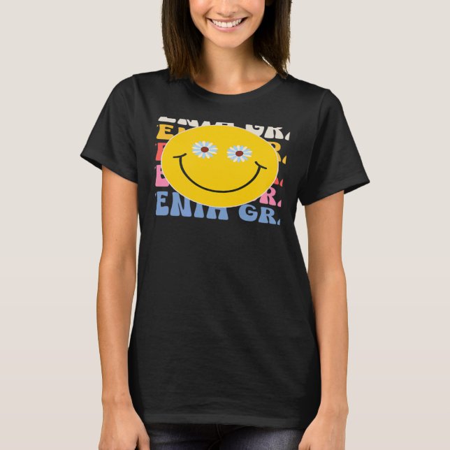 Camiseta Seventh Grade Smile Groovy Back To School 7th Grad (Anverso)