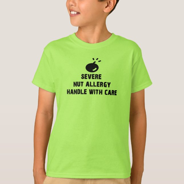 Camiseta severa de la alarma de la alergia de la (Anverso)