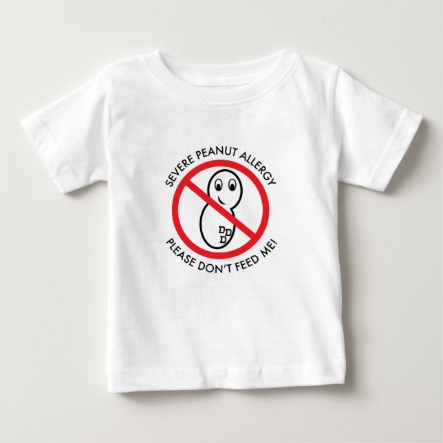 Camiseta severa del bebé de la alergia del (Anverso)