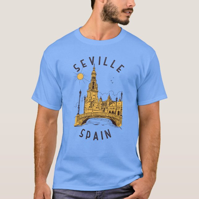 Camiseta Sevilla España Plaza de España Círculo perturbado (Anverso)