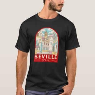 Camiseta Sevilla España Viaje Retro Emblem