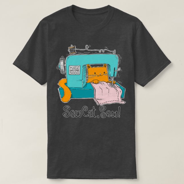 Camiseta Sew Cat (Diseño del anverso)