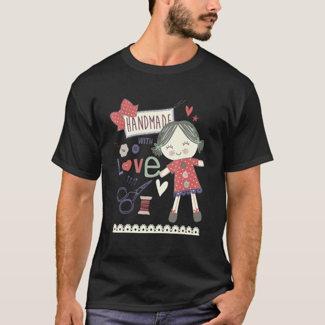 Camiseta Sew Chica Swing Sewer Seamstress Love Rag Dolls Qu (Anverso)