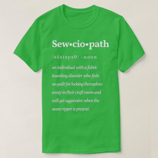 Camiseta Sewciopath Definition White (Diseño del anverso)