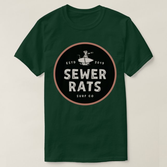 Camiseta Sewer Rat Surf Co (Diseño del anverso)
