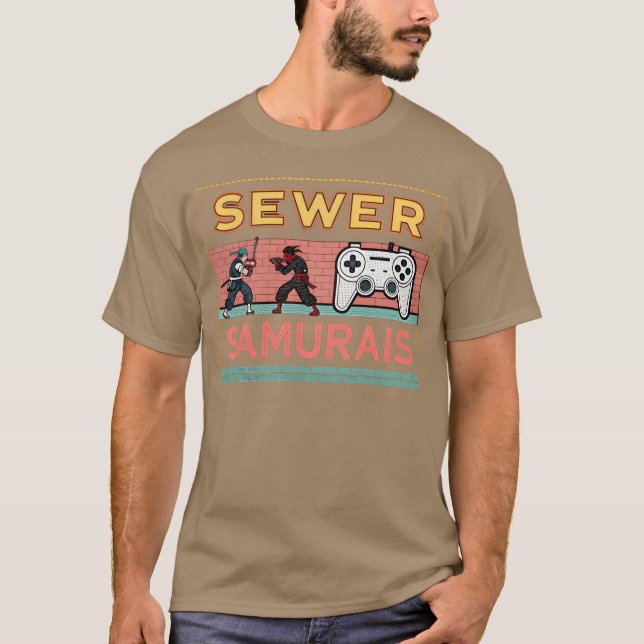 Camiseta Sewer Samurais Retro Video Game friend (Anverso)