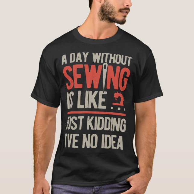 Camiseta Sewing Funny retro (Anverso)