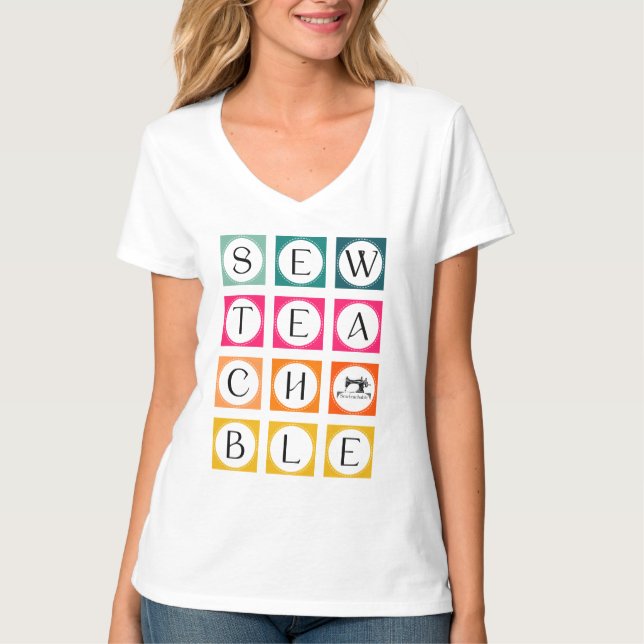 Camiseta Sewteachable Colorful Squares (Anverso)