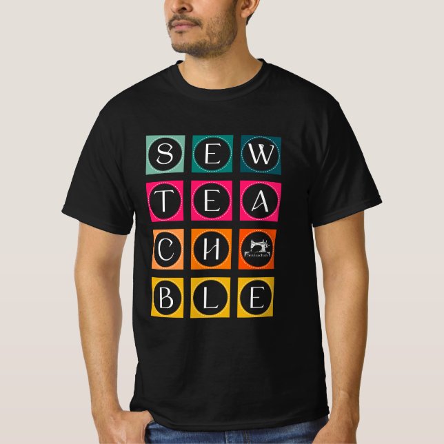 Camiseta Sewteachable Colorful Squares (Anverso)