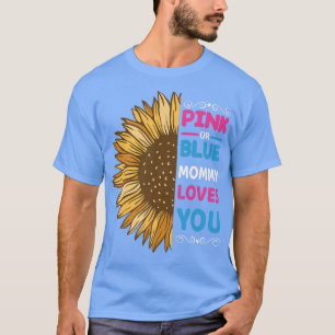 Camiseta Sexo de bebé rosa o azul revelan Invitación Sunfl