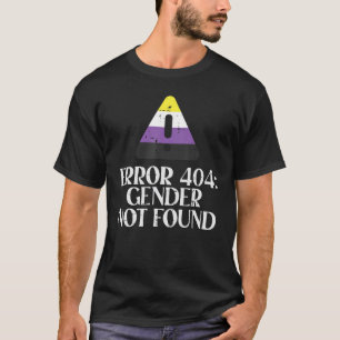 Camiseta Sexo de error no binario no encontrado Enby no bin