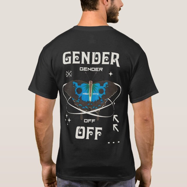 Camiseta Sexo fuera de elipse BTF oscuro, Orgullo no binari (Reverso)