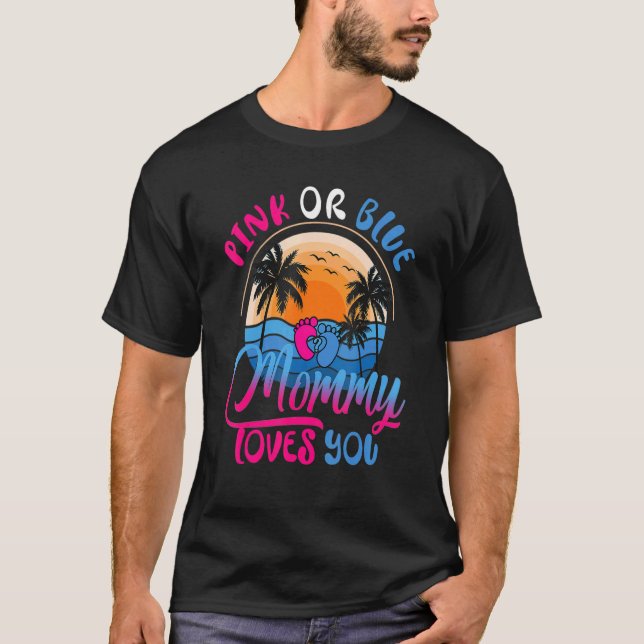 Camiseta Sexo Revelar Fiesta Ducha Amor De Mami Rosa O Azul (Anverso)