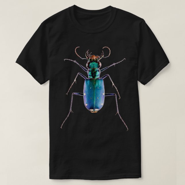 Camiseta Sexspotage Green Tiger Beetle Cicindela sexguttata (Diseño del anverso)