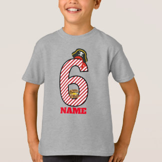 Camiseta Sexta fiesta de cumpleaños de piratas