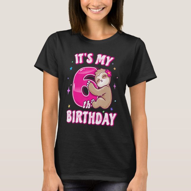 Camiseta Sexto cumpleaños, es mi sexto cumpleaños, Lema ros (Anverso)