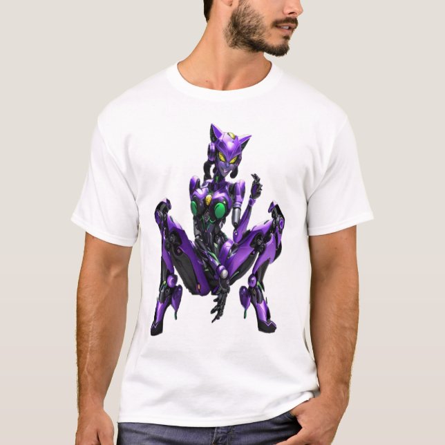 Camiseta Sexto evangelio catgirl android (Anverso)