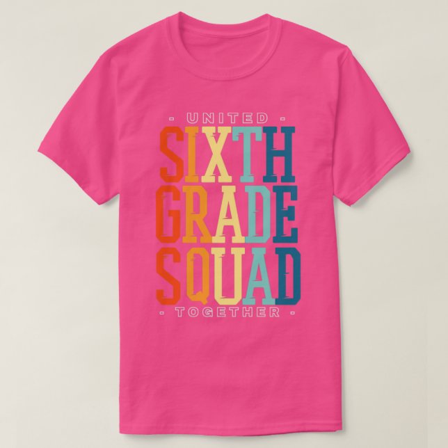 Camiseta Sexto grado (Diseño del anverso)
