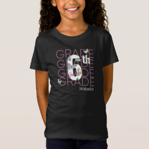 Camiseta Sexto grado de mariposa personalizada