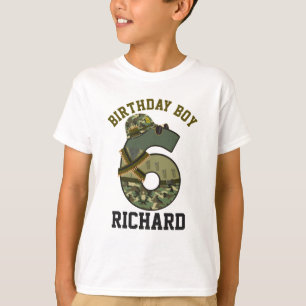 Camiseta Sexto soldado militar de cumpleaños