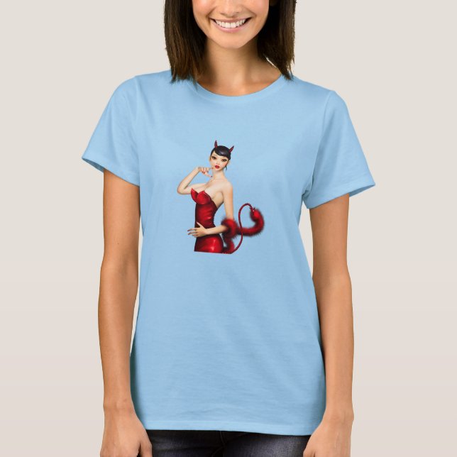 Camiseta Sexy Devil Chica con los ojos grandes (Anverso)