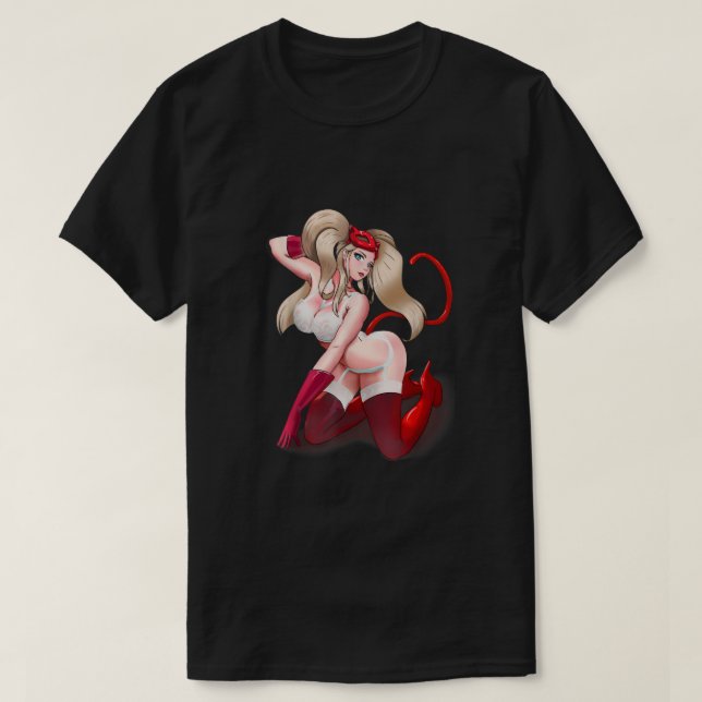 Camiseta Sexy kawaii Chica máscara de gato Anime Hentai Man (Diseño del anverso)