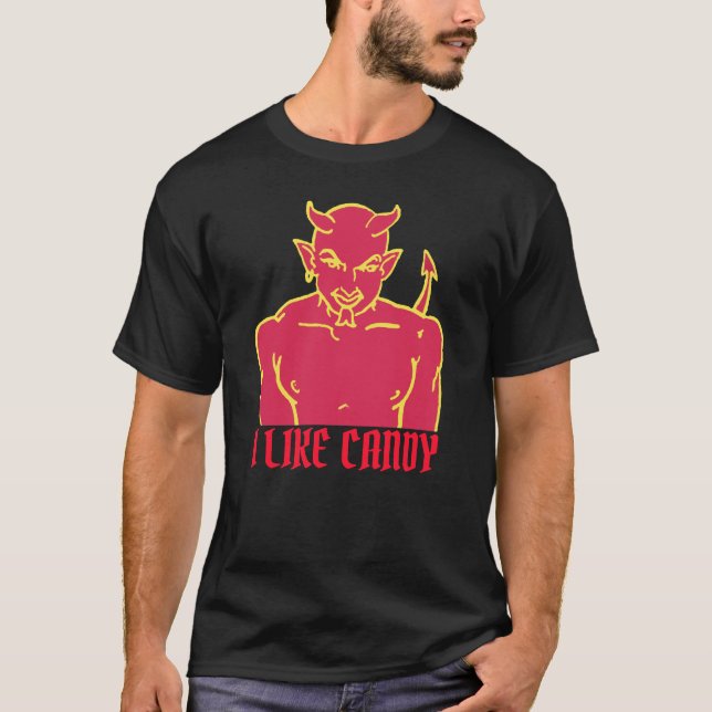 Camiseta Sexy Red Devil Me Gusta Candy (Anverso)