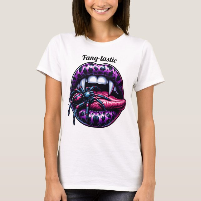 Camiseta Sexy Vampire Boca Alas Atrás (Anverso)