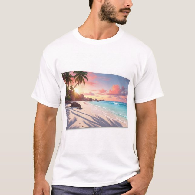Camiseta Seychelles Beach-Inspired Men’s T-Shirt (Anverso)