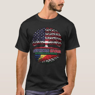Camiseta Seychelles Seychellense Americano USA Raíces del Á
