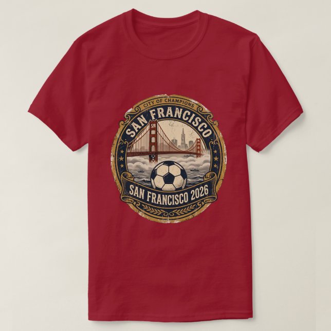 Camiseta  SF 2026 Golden Gate Football Badge (Diseño del anverso)